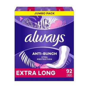 Always Dailies Extra Protection Long Liners, 92 Count - Image 1