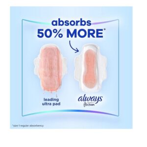 Always Infinity Pads, Regular Absorbency, With Wings, 36 Count (Pack of 3) - Image 3