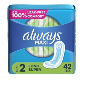 always Maxi Pads Super With Flexi-Wings Unscented (Pack Of 42) - Image 1