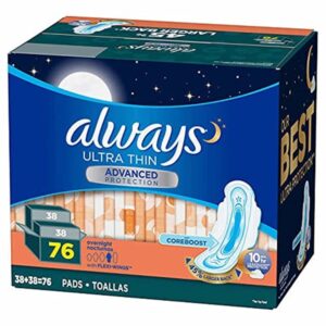 Always Ultra Panty Liners Thin Advanced with Flexi Wings with Coreboost 10 Hours Leak Protection Larger Back 76 Count - Image 1