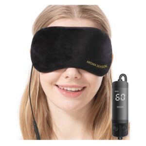 Aroma Season Heated Eye Mask, USB Steam Warm Compress For Puffy Eyes, Warm Therapeutic Treatment For Dry Eye, Chalazion, Blepharitis, Stye (Black) - Image 1