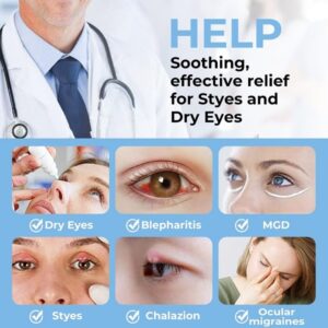 Aroma Season Heated Eye Mask, USB Steam Warm Compress For Puffy Eyes, Warm Therapeutic Treatment For Dry Eye, Chalazion, Blepharitis, Stye (Black) - Image 2