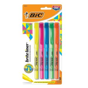 BIC Brite Liner - Pack of 5, Multi Color - Image 1