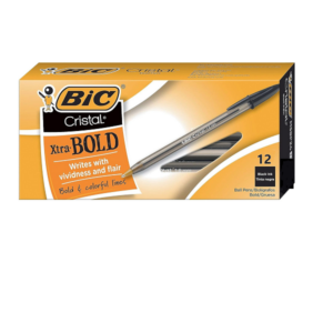 BIC Cristal Bold Ball Pen, Black - Image 1