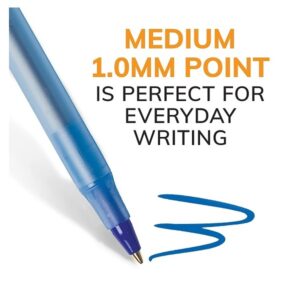 BIC Round Stic Ball Pen - Blue Body, Blue Ink, Pack of 10 - Image 2