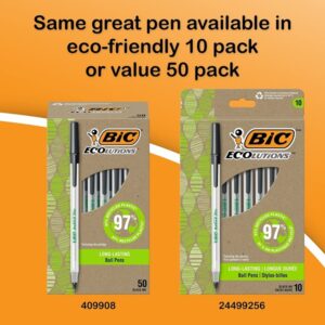 BIC Round Stic Ball Pen - Pack of 10, Black - Image 2