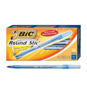 BIC Round Stic Xtra Life Ball Pen - 12 Count, Blue - Image 1