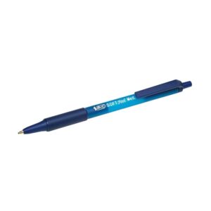 BIC Soft Feel Retractable Ballpoint Pen - Blue Body, Blue Ink, Pack of 12 - Image 3