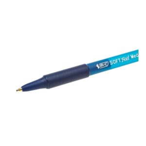 BIC Soft Feel Retractable Ballpoint Pen - Blue Body, Blue Ink, Pack of 12 - Image 4