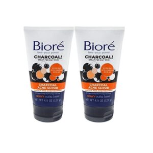 Biore Charcoal Acne Scrub 4.5 Ounce (133ml) (2 Pack) - Image 1