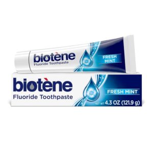 Biotene Gentle Formula Fluoride Controls Bad Breath Toothpaste, Fresh Mint, 4.3 Ounce By Biotene - Image 1