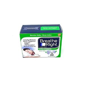 Breathe Right Nasal Strips, Extra Clear For Sensitive Skin, 72 Clear Strips - Image 1