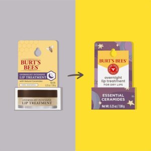 Burt's Bees 100% Natural Overnight Intensive Lip Treatment, Ultra-Conditioning Lip Care, 0.25 ounce - Image 2