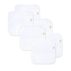 Burt's Bees Baby 100% Organic Cotton Set of Six Washcloths, Cloud - Image 1