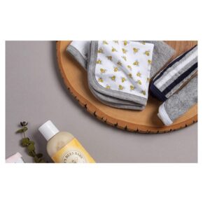 Burt's Bees Baby 100% Organic Cotton Set of Six Washcloths, Cloud - Image 3