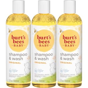 Burt's Bees Baby Bee Shampoo and Wash Tear Free 12 Ounce Bottles (Pack of 3) - Image 1
