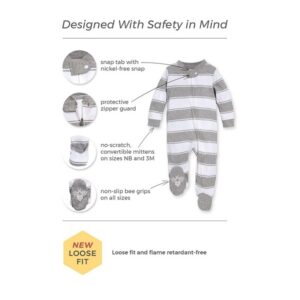 Burt's Bees Baby unisex-baby Sleep & Play, Organic One-piece Romper-jumpsuit Pj, Zip Front Footed Pajama - Image 2