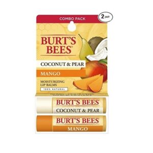 Burt's Bees Coconut & Pear and Mango with Beeswax & Fruit Extracts - Two Balms 4.25 g each - Image 1