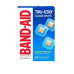 Choice One Band-Aid Brand Tru-Stay Clear Spots Bandages for Discreet First Aid (All One Size) -50 Count - Image 1