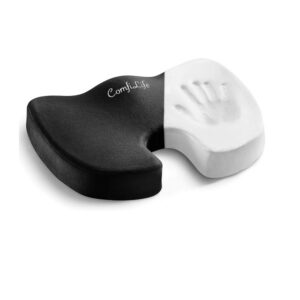 ComfiLife Premium Comfort Seat Cushion - Non-Slip Orthopedic 100% Memory Foam Coccyx Cushion for Tailbone Pain - Cushion for Office Chair Car Seat - Back Pain & Sciatica Relief (Black) - Image 1