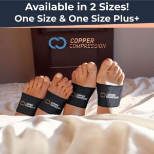 Copper Compression Copper Arch Support - 2 Plantar Fasciitis Braces / Sleeves. GUARANTEED Highest Copper Content. For Foot Care, Heel Spurs, Plantar Fasciitis, Pain In Feet And Flat Arches. (1 PAIR) - Image 3