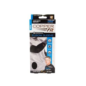 Copper Fit Original Recovery Elbow Sleeve, Black with Copper Trim, X-Large - Image 1