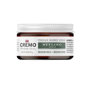 Cremo Barber Grade Hair Styling Cream, Medium Hold, Medium Shine, 4 Ounce - Image 5