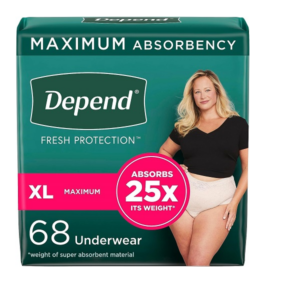 DEPEND MAX Absorb Underwear BLSH Female XLRG 68 - Image 1