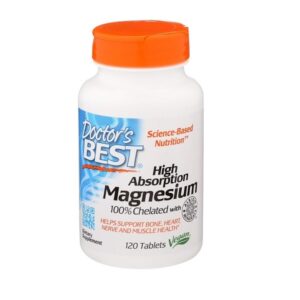 Doctor'S Best High Absorption Chelated Magnesium - 100 Mg, 120 Tablets - Image 1