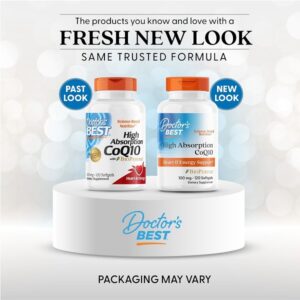 Doctor's BEST High Absorption Coq10 With Bioperine, 100 Mg, 120 Softgels - Image 2