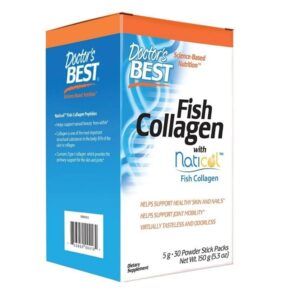 Doctor's Best Fish Collagen w/Naticol Fish Collagen, Supports Skin, Nails, Joints, 30 Powder Stick Pack. - Image 1