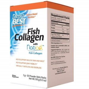 Doctor's Best Fish Collagen w/Naticol Fish Collagen, Supports Skin, Nails, Joints, 30 Powder Stick Pack. - Image 2