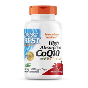 Doctor's Best High Absorption CoQ10 with Bioperine, 100 mg (120 Veggie Caps) - Image 1