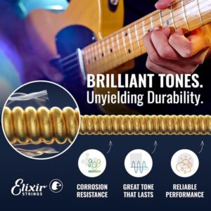Elixir Strings Electric Guitar Strings, 6-String, Medium NANOWEB Coating - Image 3