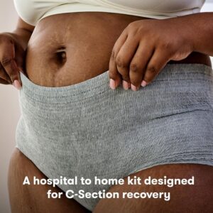 Frida Mom C-Section Recovery Kit for Labor, Delivery, & Postpartum| Socks, Peri Bottle, Disposable Underwear, Abdominal Support Binder, Shower Wipes, Silicone Scar Patches, Toiletry Bag - Image 2