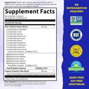 Garden of Life Probiotic Supplement for Men - Dr. Formulated Once Daily Mens for Digestive Health, Shelf Stable, 30 Capsules - Image 3