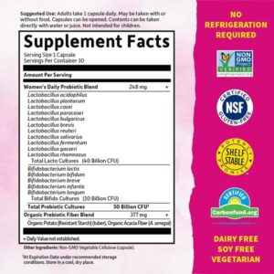 Garden of Life Probiotic Supplement for Women - Dr. Formulated Once Daily Womens for Digestive Health, Shelf Stable, 30 Count Capsules - Image 3