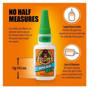 Gorilla Super Glue Gel (Clear, 15 Grams) - Image 2