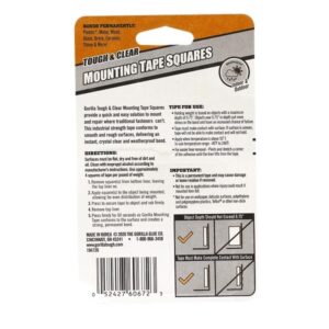 Gorilla Tough & Clear Double Sided Mounting Tape Squares, 24 1 Pre-Cut Squares, Clear, (Pack of 1) - Image 2