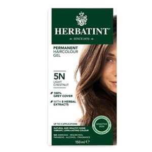 Herbal Care Herbatint Permanent Herbal Haircolour Gel, Light Chestnut, 5N, 1 Each - Image 1