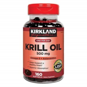 Kirkland Signature Krill Oil 500 mg., Pack of 160 Softgels - Image 1