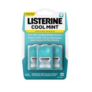 Listerine Breath Strips 3 - 24 Strip Packs [72 Strips] - 9 Cubic Feet - Image 1
