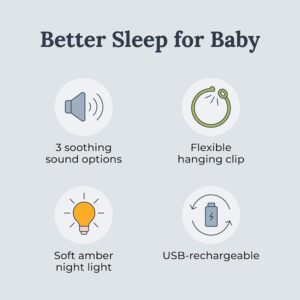 Marpac Hushh for Baby, Portable White Noise Sound Machine, Gray, 3.7 Ounc - Image 2
