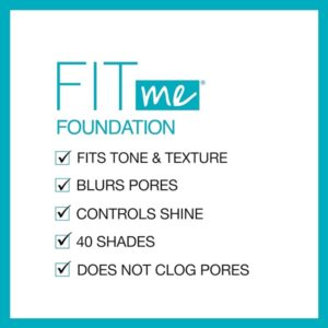 Maybelline New York Fit Me Matte Plus Poreless Powder Liquid Full Coverage Foundation Makeup For Combination Skin, Natural Ivory, 1 Fluid Ounce, Pack Of 1 - Image 5