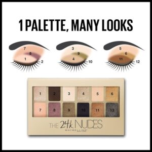 Maybelline New York The 24K Nudes Eyeshadow Palette with Metallic Finish (0.34 Ounce) Metallic Finish - Image 4