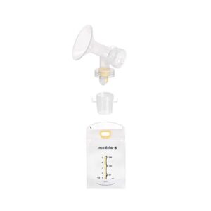 Medela Pump & Save Breastmilk Bags with Easy-Connect Adapter, 20-Pack (Clear) - Image 3