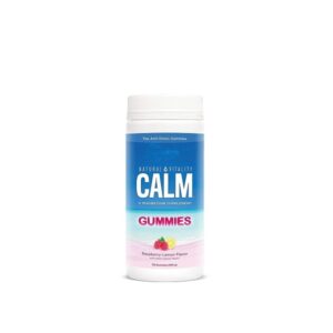 Natural Vitality CALM Gummies 120 ct Raspberry Lemon Magnesium Supplement - Image 1