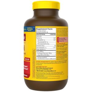 Nature Made Burp-Less Fish Oil 1200 mg Softgels, 200 Count for Heart Health (Packaging May Vary) - Image 8