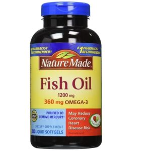 Nature Made Fish Oil 1200mg 360 Mg Omega-3 Twin Pack Combo Dietary Supplement 200 Liquid Softgel Each (400 Softgel Total) - Image 1