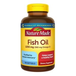 Nature Made Fish Oil Omega-3, 1200mg, Pack of 100 Softgels - Image 1